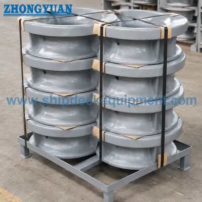 150×300 mm Bulwark-gebouwde ronde openings gietijzer mooring Chock JIS F 2007-1976 Type B