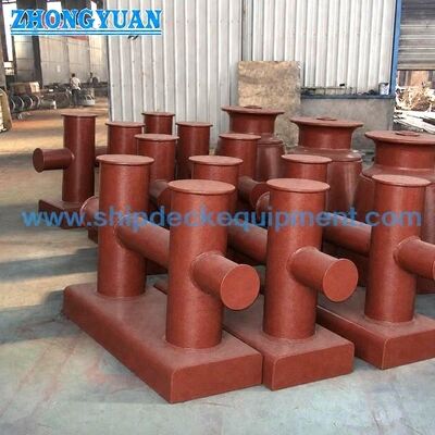 200×300 mm Deck-geweld Double Cross Bitt Bollard GB/T 554-2008 Type DH voor scheepsverbinding