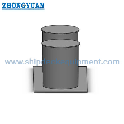Stalen Dubbele Bitt Bolder met Smalle Basis | GB/T 554 Type C scheepssleepuitrusting