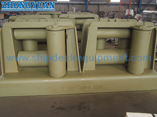 Vijf-roller Universal Fairlead. ISO 13733 Type 5RL / 5RR voor scheepsverbinding en sleep.