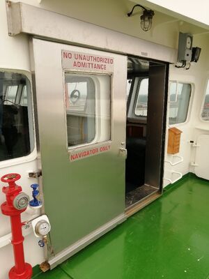 De correcte van de de Brugstuurhut van het Bewijsroestvrije staal Schuifdeur Marine Outfitting