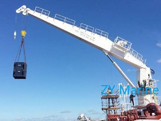 1–20T Rechte Hydraulische Marine Dekkraan met Giek | 360° Zwenkende Scheepskraan
