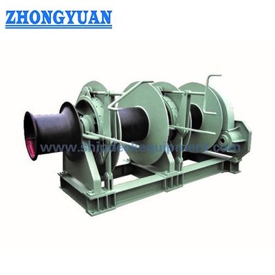 Elektrische hydraulische mooringwinch met dubbele trommel, enkel draaiend einde
