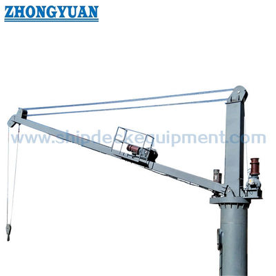 3T 5m Elektrische Vaste Boom die Crane With Tower Ship Deck-Materiaal zwenken