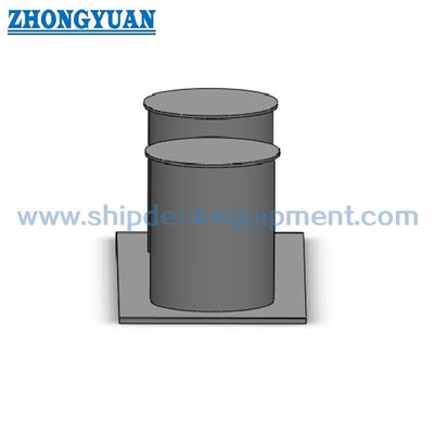 Stalen Dubbele Bitt Bolder met Smalle Basis | GB/T 554 Type C scheepssleepuitrusting