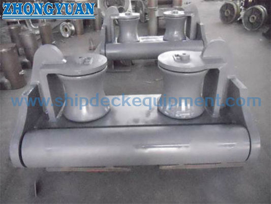Marine Twee-Roller Chock | CB/T 38-1999 Frame Type met Gietstalen Rollen voor Scheepsaanleg