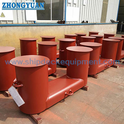 125×250mm Neigend Dubbel Bitt Bollard. CB/T 169-2011 Type B Gelast Mooring Bollard voor Schipdek.