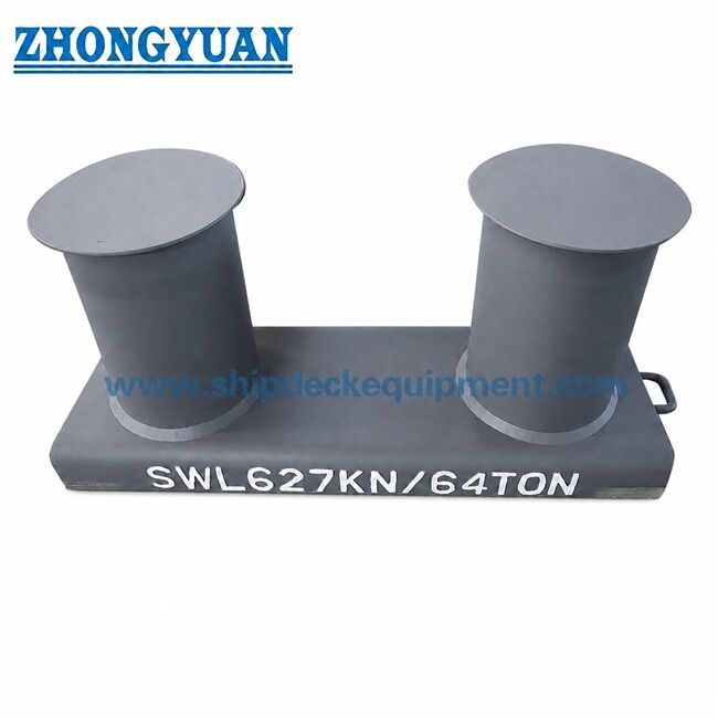100 ‰ 800 mm breed-basis dubbel-bits mooring bollard GB/T 554-2008 Type A voor scheepsmooring