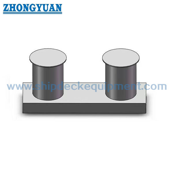 Dubbele bollard met inzetbasis voor scheepsverbinding en sleep GB/T 554 type B