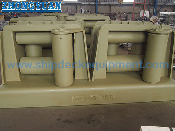 Vijf-roller Universal Fairlead. ISO 13733 Type 5RL / 5RR voor scheepsverbinding en sleep.