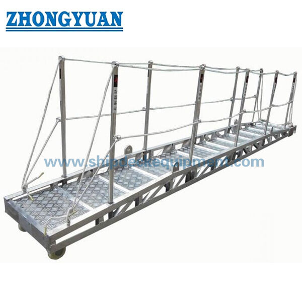 Aluminium strandgang met dekplaat. ISO 7061 Type A voor toegang van schip tot land.