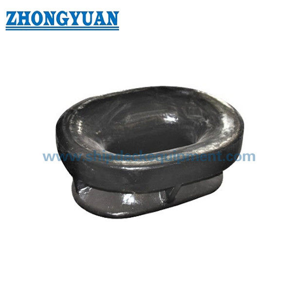 Bulwark Mounted Mooring Chock JIS F 2007 Type A Oval Opening Cast Steel Rope Guide